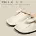 3 Pure Color Bow Flats Shoes