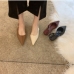 1 Pure Color Pointed Flats Shoes