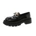 9British Style Patent Leather Thick-Soled Out Door Shoes