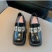 1British Style Square Toe Rhinestone Ladies Flats