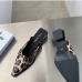 13Casual Animal Printed Pointed Toe Mules Heels