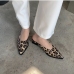 5Casual Animal Printed Pointed Toe Mules Heels