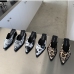 7Casual Animal Printed Pointed Toe Mules Heels