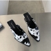 10Casual Animal Printed Pointed Toe Mules Heels