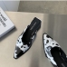 11Casual Animal Printed Pointed Toe Mules Heels