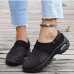 6Casual Black Sports Solid Slip On Shoes 