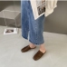 5Casual Outdoor Ruched Square Toe Mules Shoes