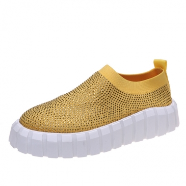 Casual Sporty Rhinestone Women Slip On Shoes  