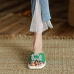 9Fashion Rhinestone Square Toe Summer Flats