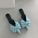 12Fashion Solid Bowtie Pointed Thin Heels Out Door Shoes