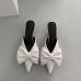 10Fashion Solid Bowtie Pointed Thin Heels Out Door Shoes