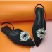 13Ladies Vintage Rhinestone Slip On Flats