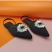 14Ladies Vintage Rhinestone Slip On Flats