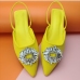 7Ladies Vintage Rhinestone Slip On Flats