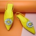 9Ladies Vintage Rhinestone Slip On Flats