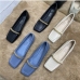 6Retro Style Chain Slip On Square Toe Flats