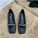 9Retro Style Chain Slip On Square Toe Flats