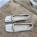 10Retro Style Chain Slip On Square Toe Flats