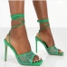 3 Hollowed Out Lace Up Ankle Strap Heels