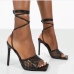 6 Hollowed Out Lace Up Ankle Strap Heels