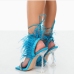 6 PU Fashion Rhinestone Square Toe Goblet Heels