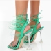 11 PU Fashion Rhinestone Square Toe Goblet Heels