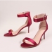 12 PU  Solid Fashion Ankle Strap Heels