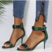 15 PU  Solid Fashion Ankle Strap Heels