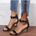 21 PU  Solid Fashion Ankle Strap Heels