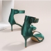 6 PU  Solid Fashion Ankle Strap Heels