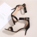 10 PU  Solid Fashion Ankle Strap Heels