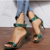 1 PU  Solid Fashion Ankle Strap Heels