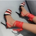 5 Patent Leather PU Round Toe Ankle Strap Heels