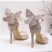 7Charming Sequined Butterfly Stiletto High Heel Sandals