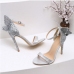 8Charming Sequined Butterfly Stiletto High Heel Sandals