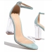 5Clear Upper Ankle Strap Comfortable Heels