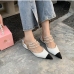 3Contrast Color Faux Pearl Heels For Women