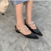 4Contrast Color Faux Pearl Heels For Women