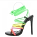 6Fashion Colorful Super High Lace Up Sandals