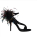 4Fashion Faux Fur Patch Stiletto Ankle Strap Heels