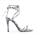 7Fashion Snake Skin Lace Up Stiletto Heels