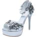 10Fashion Stereo Flower Peep-toe Pump Out Door Shoes