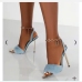 6Furry Chain Pointed Toe Stiletto High Heels