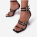 4Sexy Goblet Heel Rhinestone High Heels Sandals