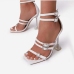 1Sexy Goblet Heel Rhinestone High Heels Sandals