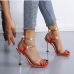 4Sexy Square Toe Chain Heels For Women