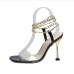 5Sexy Square Toe Chain Heels For Women