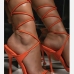 7Square Toe Women Ankle Strap Heels