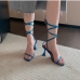 5Stylish Blue Lace Up High Heel Woman Sandals