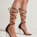 4Stylish Women Chunky Lace Up Ankle Strap Heels